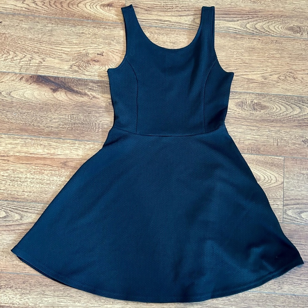 H&M Divided Black Sleeveless Skater Mini Dress